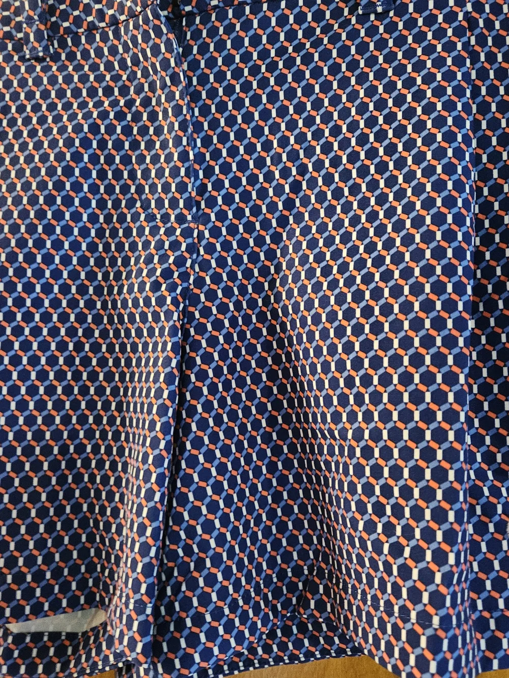 Nike Golf Navy and White Geometric Print Shorts